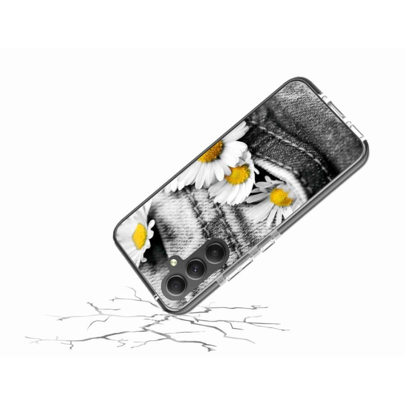 Gelový obal mmCase na mobil Samsung Galaxy A34 5G - kopretiny