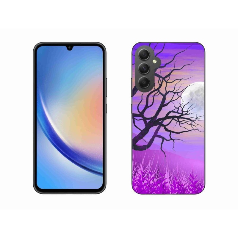 Gelový obal mmCase na mobil Samsung Galaxy A34 5G - kreslený opadaný strom