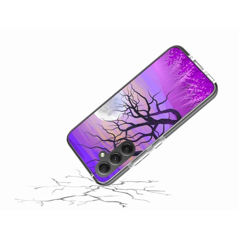 Gelový obal mmCase na mobil Samsung Galaxy A34 5G - kreslený opadaný strom