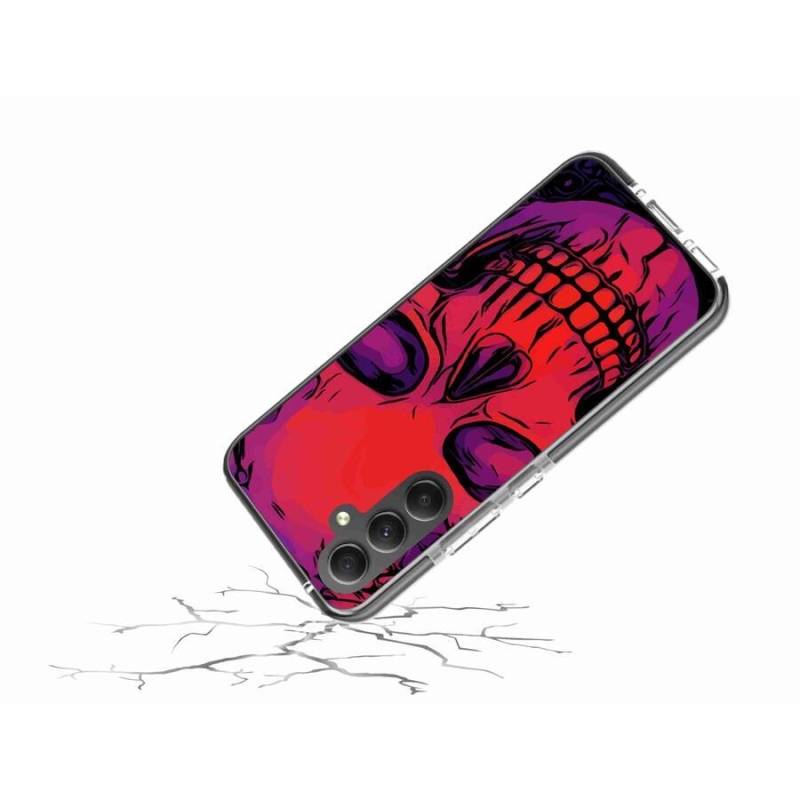 Gelový obal mmCase na mobil Samsung Galaxy A34 5G - lebka