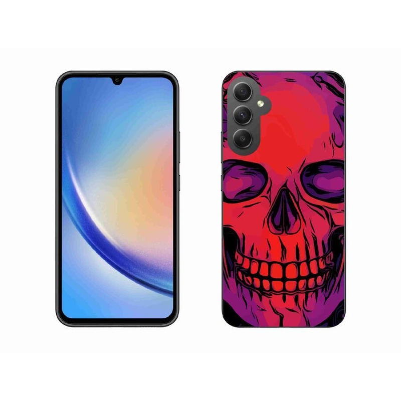 Gelový obal mmCase na mobil Samsung Galaxy A34 5G - lebka
