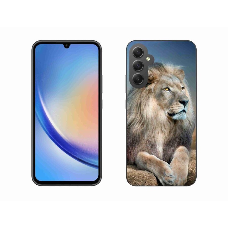 Gelový obal mmCase na mobil Samsung Galaxy A34 5G - lev 1