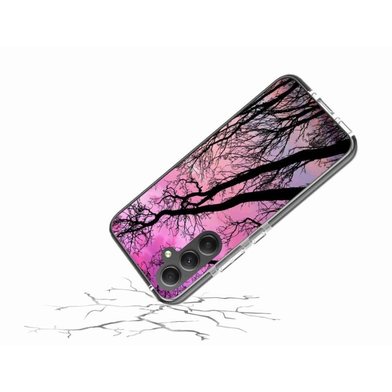 Gelový obal mmCase na mobil Samsung Galaxy A34 5G - opadané stromy