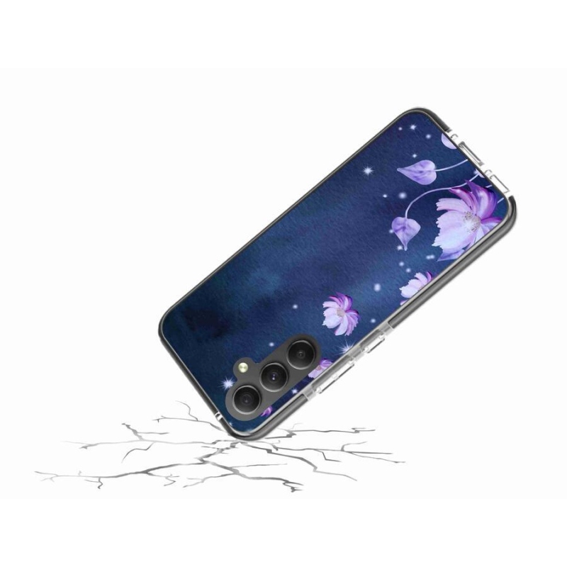 Gelový obal mmCase na mobil Samsung Galaxy A34 5G - padající květy