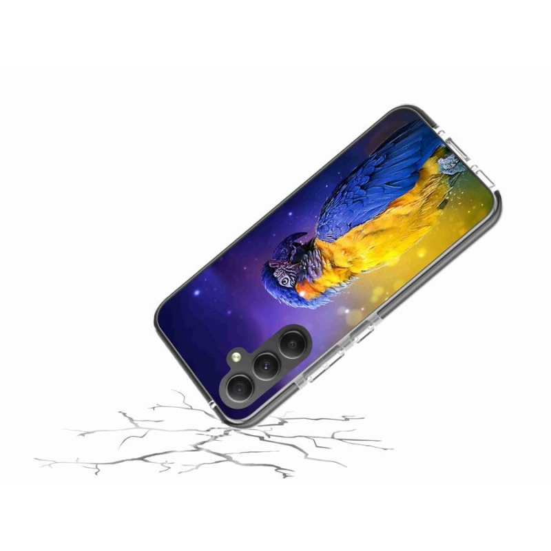 Gelový obal mmCase na mobil Samsung Galaxy A34 5G - papoušek ara 1