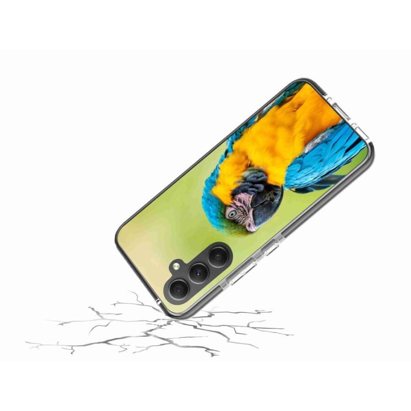Gelový obal mmCase na mobil Samsung Galaxy A34 5G - papoušek ara 2