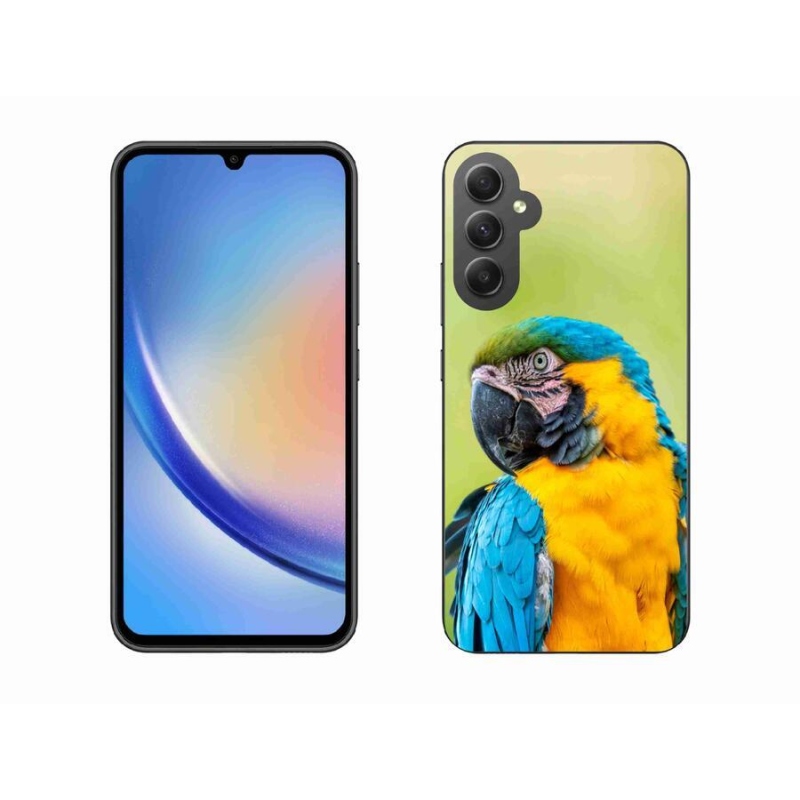 Gelový obal mmCase na mobil Samsung Galaxy A34 5G - papoušek ara 2