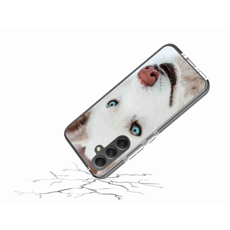 Gelový obal mmCase na mobil Samsung Galaxy A34 5G - psí pohled