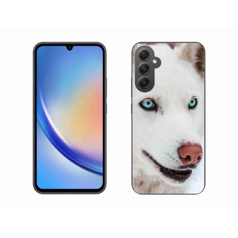Gelový obal mmCase na mobil Samsung Galaxy A34 5G - psí pohled