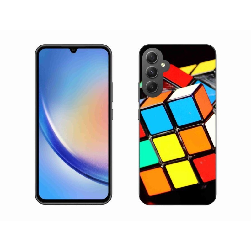 Gelový obal mmCase na mobil Samsung Galaxy A34 5G - rubikova kostka