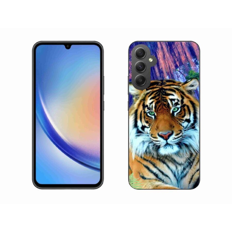 Gelový obal mmCase na mobil Samsung Galaxy A34 5G - tygr