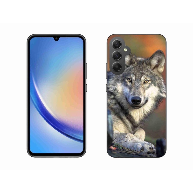 Gelový obal mmCase na mobil Samsung Galaxy A34 5G - vlk