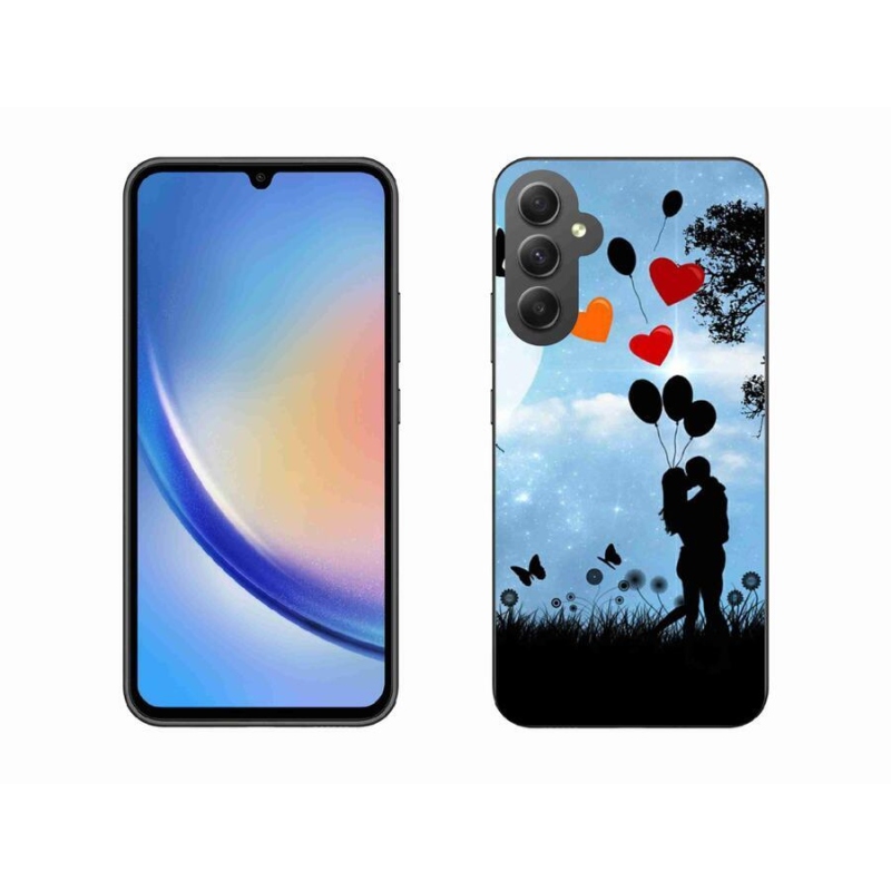 Gelový obal mmCase na mobil Samsung Galaxy A34 5G - zamilovaný pár