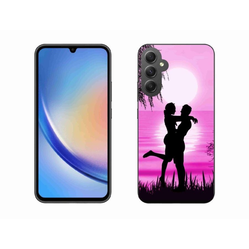Gelový obal mmCase na mobil Samsung Galaxy A34 5G - západ slunce