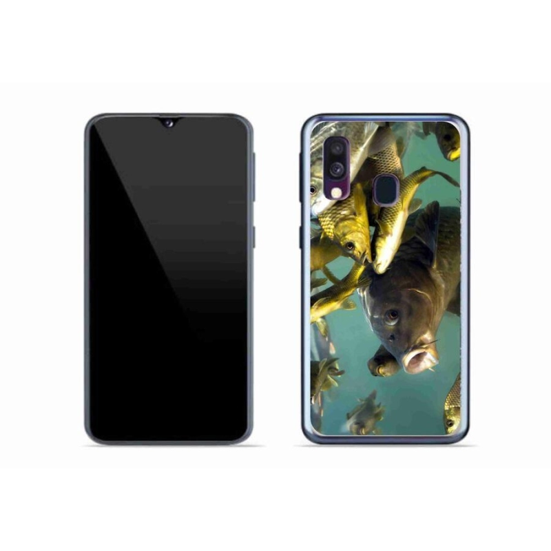 Gelový obal mmCase na mobil Samsung Galaxy A40 - hejno ryb