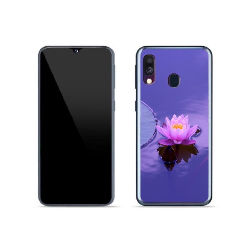 Gelový obal mmCase na mobil Samsung Galaxy A40 - květ na hladině