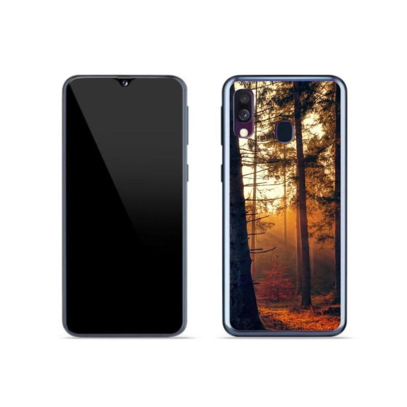 Gelový obal mmCase na mobil Samsung Galaxy A40 - les