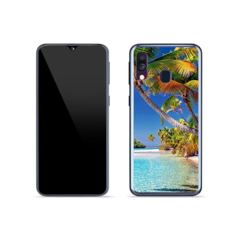 Gelový obal mmCase na mobil Samsung Galaxy A40 - mořská pláž