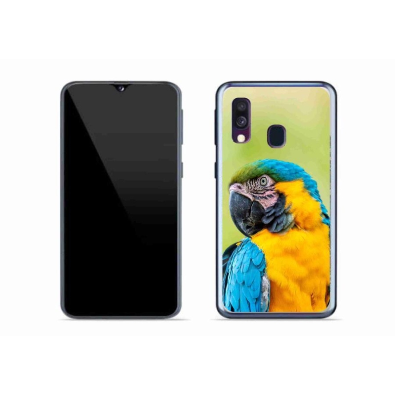 Gelový obal mmCase na mobil Samsung Galaxy A40 - papoušek ara 2