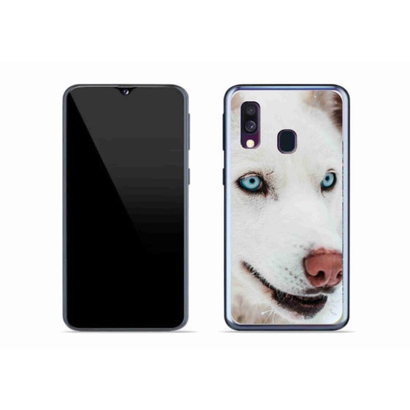 Gelový obal mmCase na mobil Samsung Galaxy A40 - psí pohled