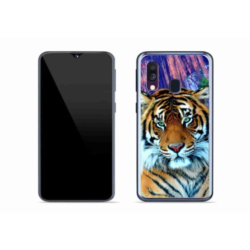 Gelový obal mmCase na mobil Samsung Galaxy A40 - tygr