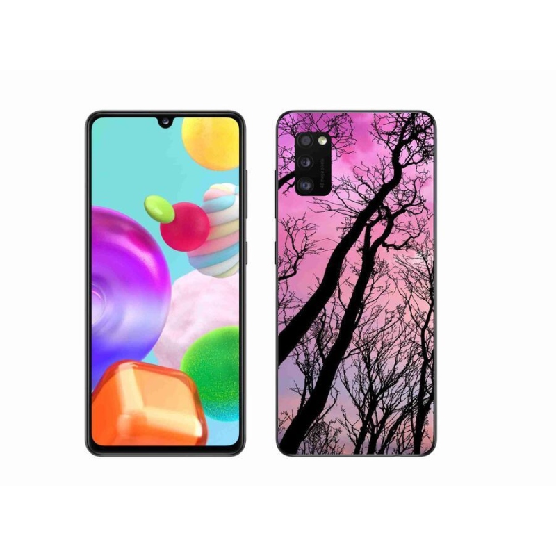Gelový obal mmCase na mobil Samsung Galaxy A41 - opadané stromy