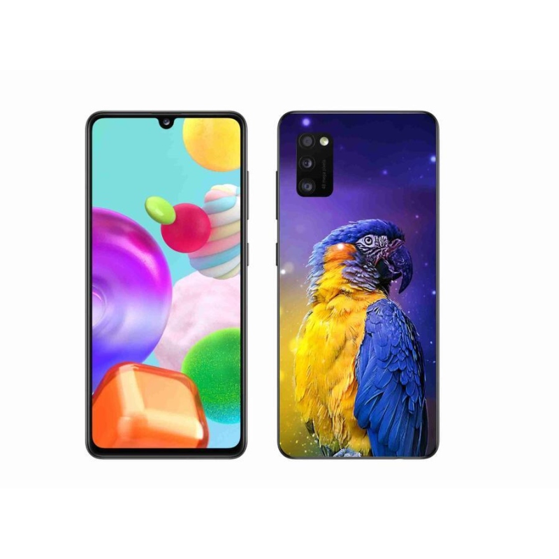 Gelový obal mmCase na mobil Samsung Galaxy A41 - papoušek ara 1