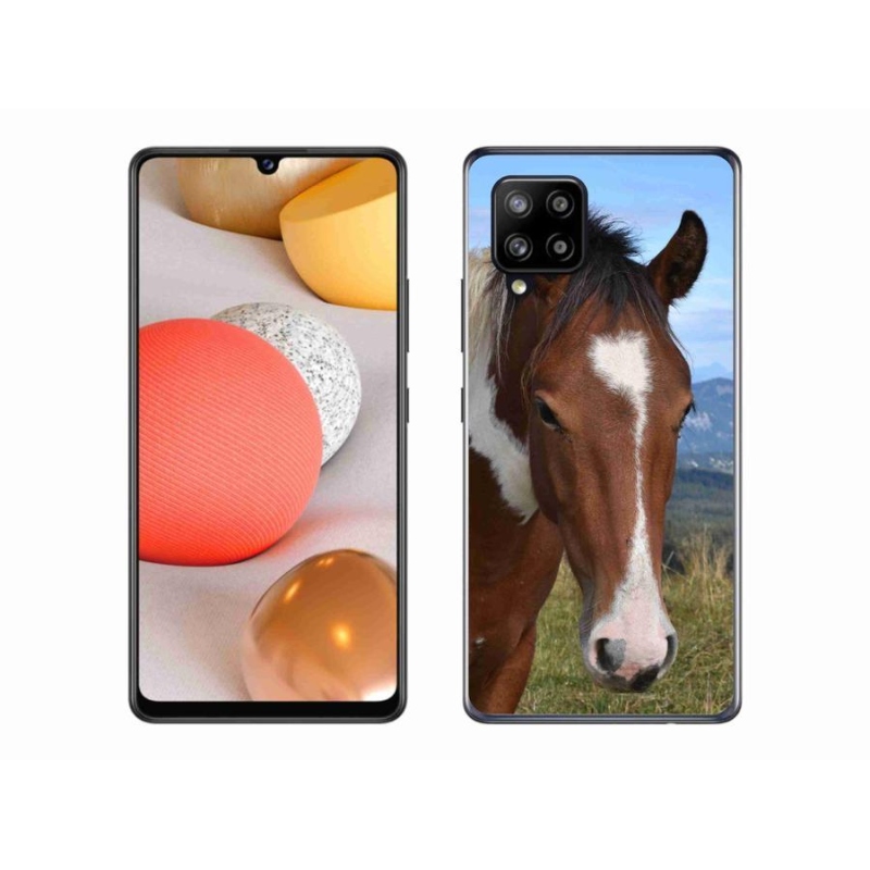 Gelový obal mmCase na mobil Samsung Galaxy A42 5G - hnědý kůň