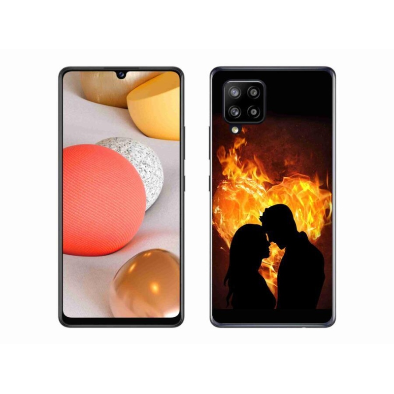 Gelový obal mmCase na mobil Samsung Galaxy A42 5G - ohnivá láska