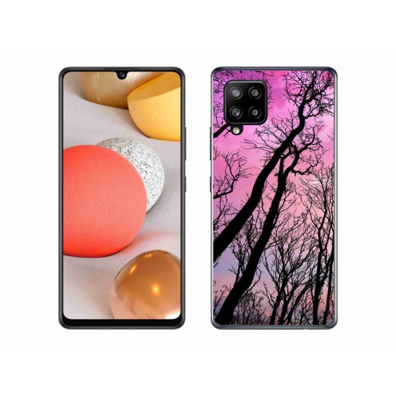 Gelový obal mmCase na mobil Samsung Galaxy A42 5G - opadané stromy