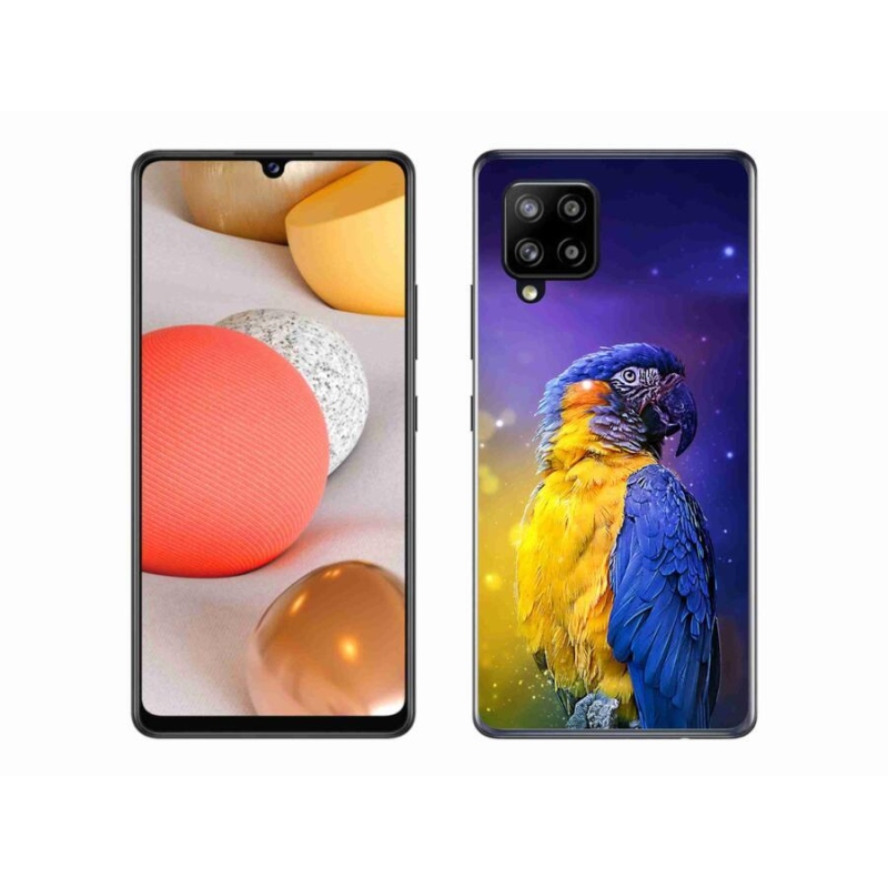 Gelový obal mmCase na mobil Samsung Galaxy A42 5G - papoušek ara 1