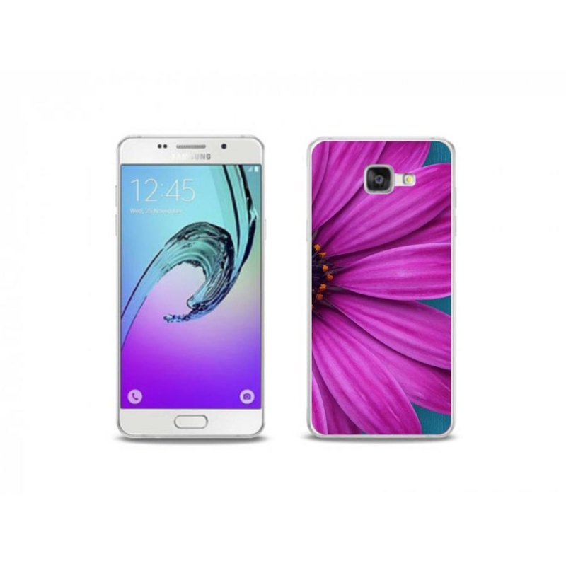 Gelový obal mmCase na mobil Samsung Galaxy A5 (2016) - fialová kopretina