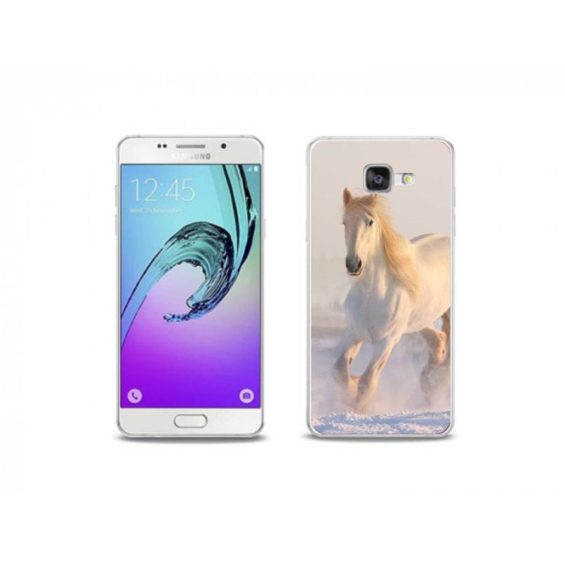 Gelový obal mmCase na mobil Samsung Galaxy A5 (2016) - kůň ve sněhu