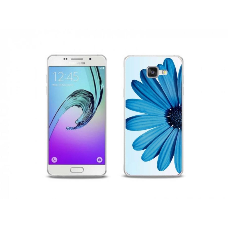 Gelový obal mmCase na mobil Samsung Galaxy A5 (2016) - modrá kopretina