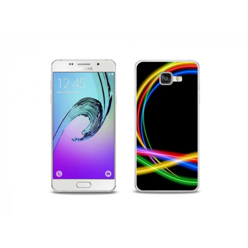 Gelový obal mmCase na mobil Samsung Galaxy A5 (2016) - neonové kruhy
