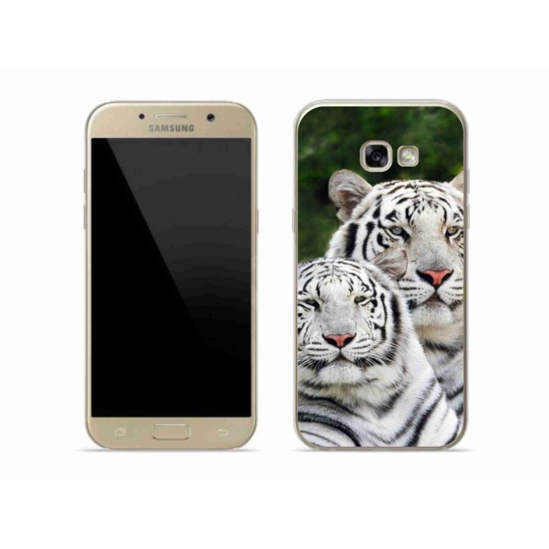Gelový obal mmCase na mobil Samsung Galaxy A5 (2017) - bílí tygři