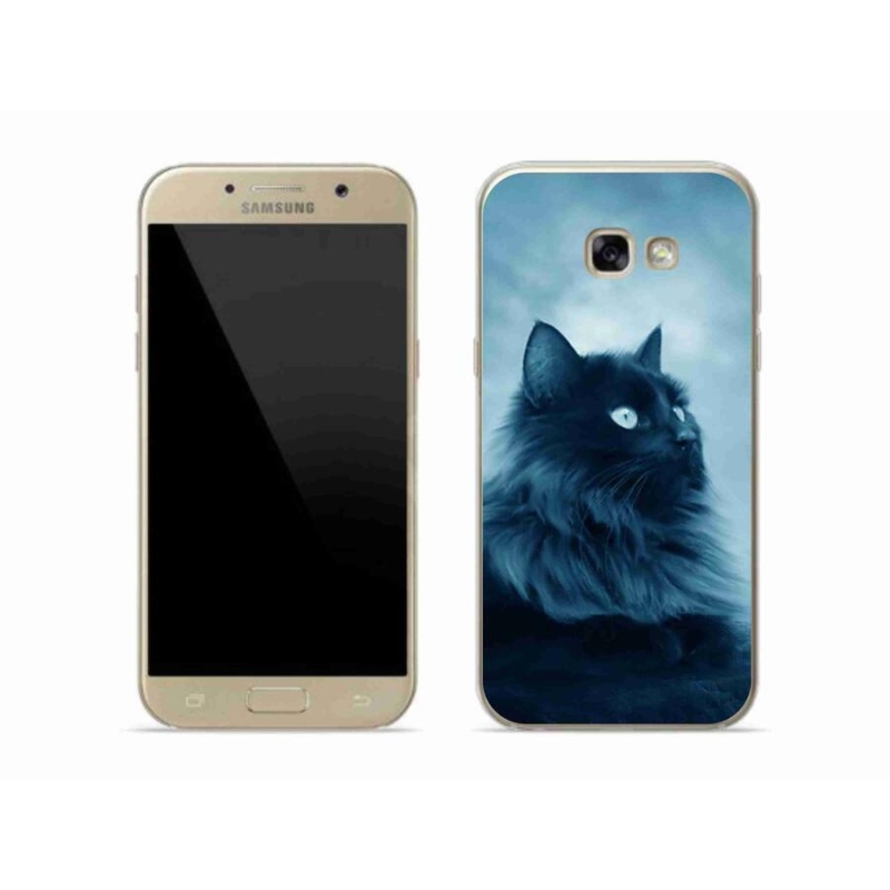 Gelový obal mmCase na mobil Samsung Galaxy A5 (2017) - černá kočka 1