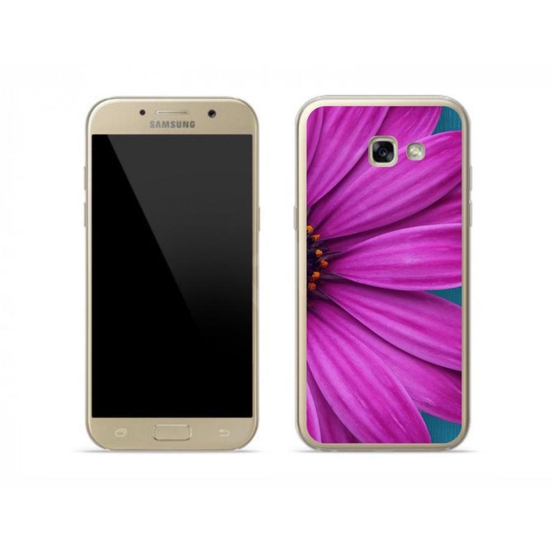 Gelový obal mmCase na mobil Samsung Galaxy A5 (2017) - fialová kopretina