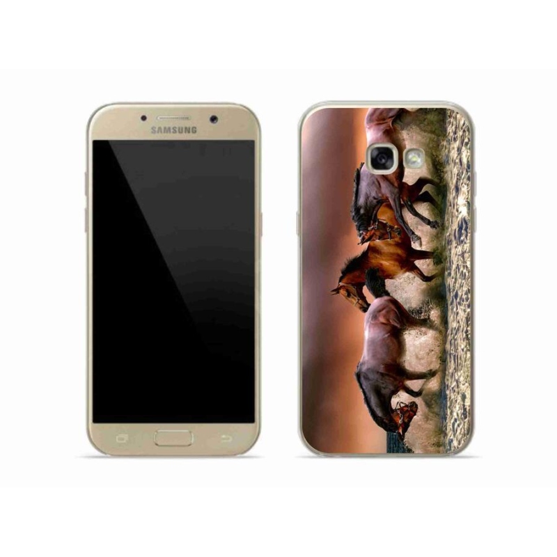 Gelový obal mmCase na mobil Samsung Galaxy A5 (2017) - koně 1