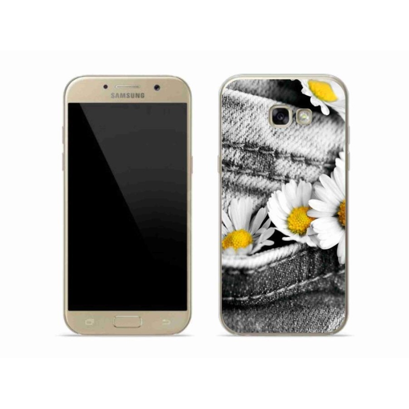 Gelový obal mmCase na mobil Samsung Galaxy A5 (2017) - kopretiny
