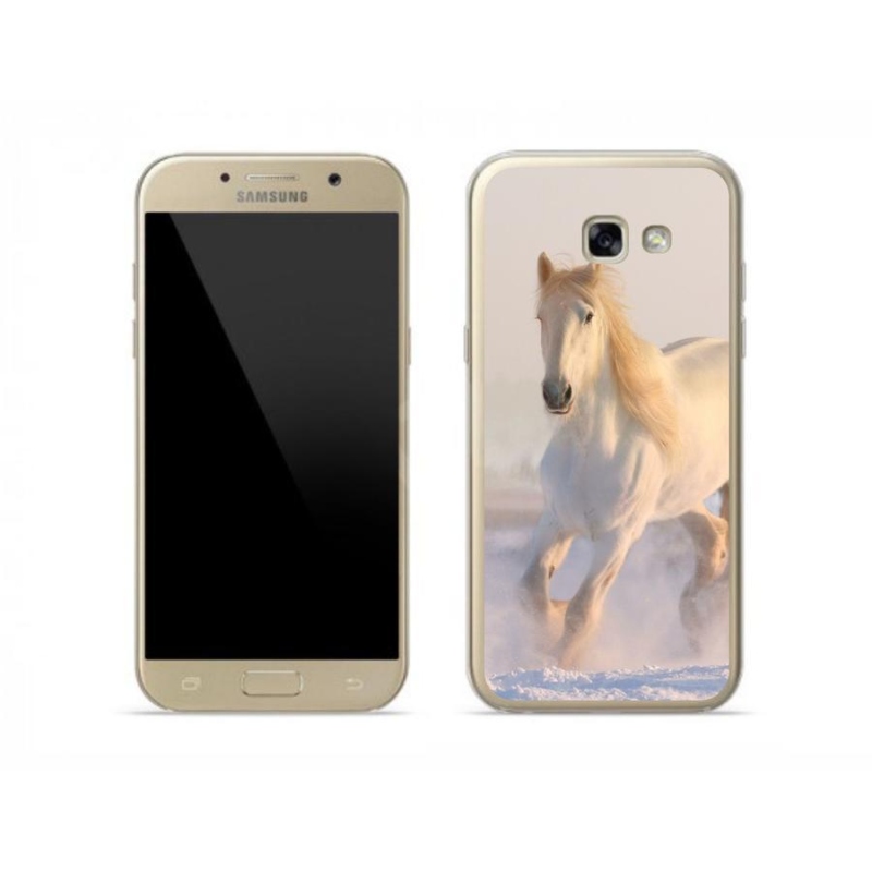 Gelový obal mmCase na mobil Samsung Galaxy A5 (2017) - kůň ve sněhu