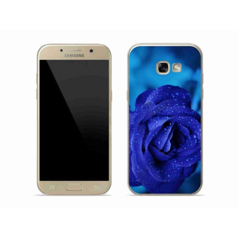 Gelový obal mmCase na mobil Samsung Galaxy A5 (2017) - modrá růže