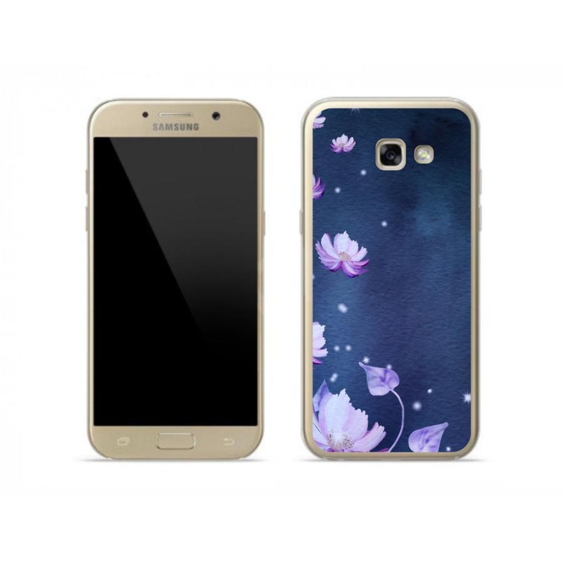 Gelový obal mmCase na mobil Samsung Galaxy A5 (2017) - padající květy