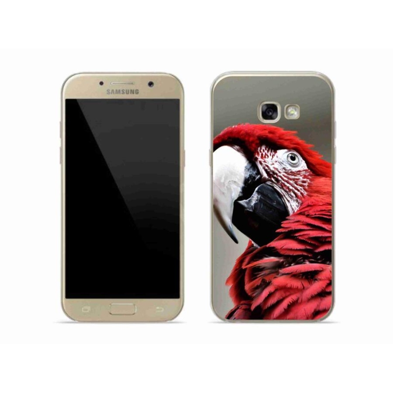 Gelový obal mmCase na mobil Samsung Galaxy A5 (2017) - papoušek ara červený