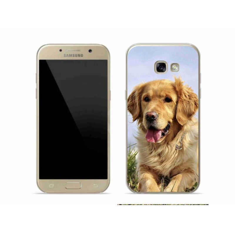 Gelový obal mmCase na mobil Samsung Galaxy A5 (2017) - zlatý retrívr