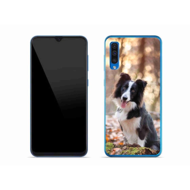 Gelový obal mmCase na mobil Samsung Galaxy A50 - border kolie 1