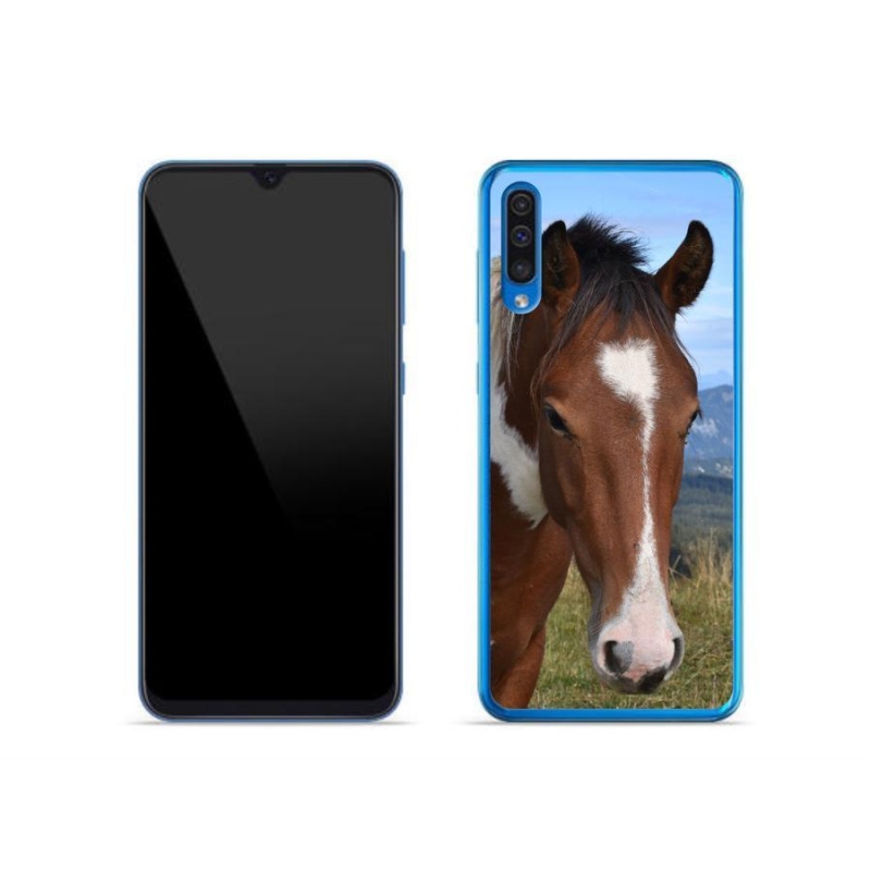 Gelový obal mmCase na mobil Samsung Galaxy A50 - hnědý kůň