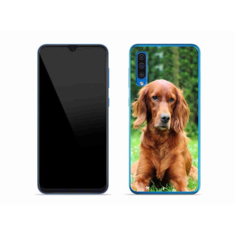 Gelový obal mmCase na mobil Samsung Galaxy A50 - irský setr