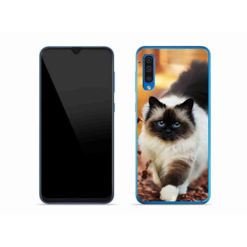 Gelový obal mmCase na mobil Samsung Galaxy A50 - kočka 1