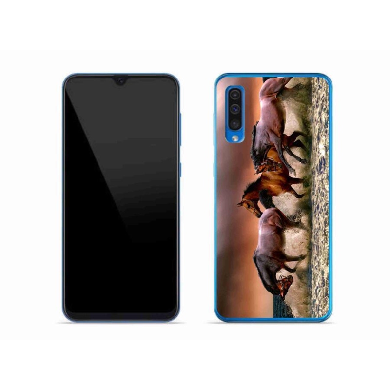 Gelový obal mmCase na mobil Samsung Galaxy A50 - koně 1